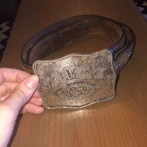 Leather belt